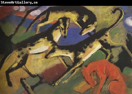 Franz Marc Playing Dogs (mk34)